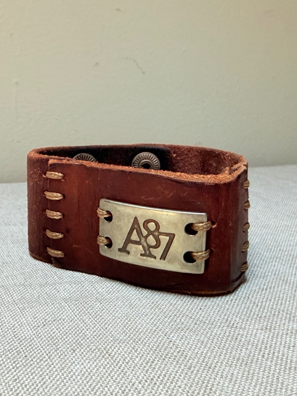 Aeropostale 87 Genuine Leather Cuff Bracelet